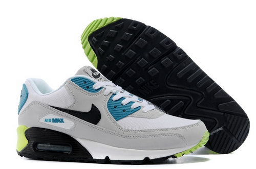 Nike Air Max 90 Mens Shoes Light Gray Green Black Sale
